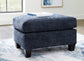 Keenelynn  Navy Ottoman