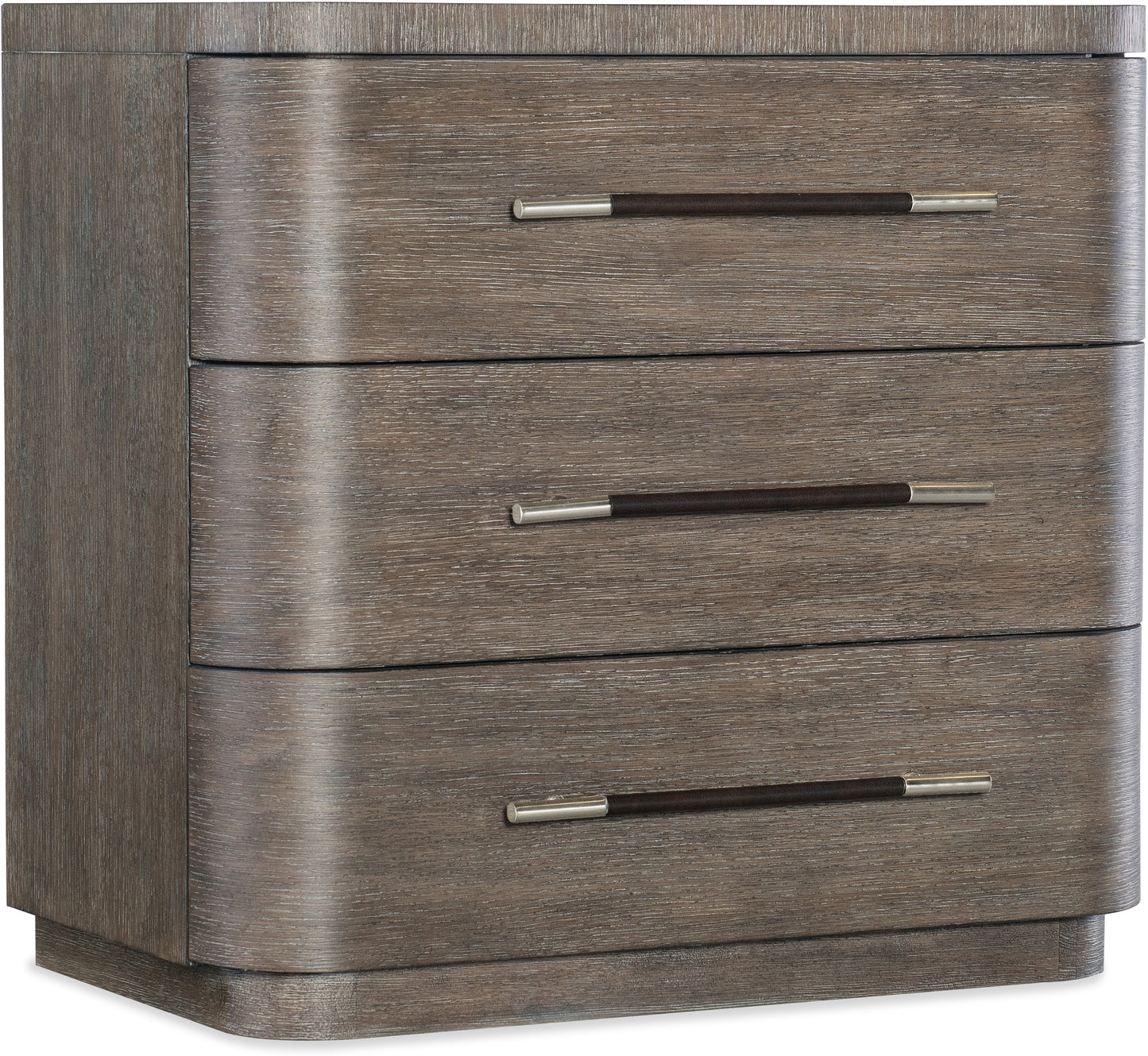 Modern Mood Three Drawer Nightstand Dark Finish