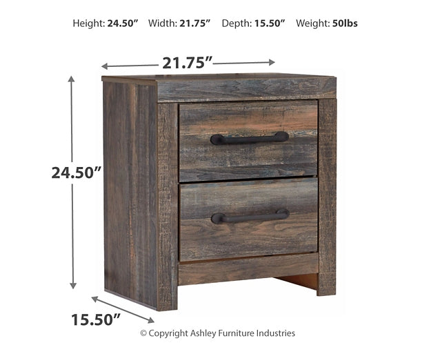 Drystan  Panel Bed With 2 Storage Drawers With Mirrored Dresser, Chest And 2 Nightstands