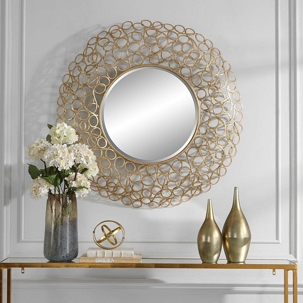 SWIRL ROUND MIRROR