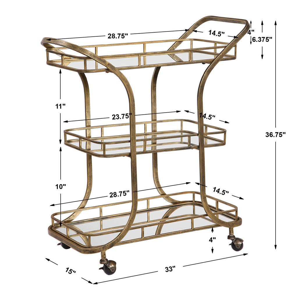 STASSI SERVING CART