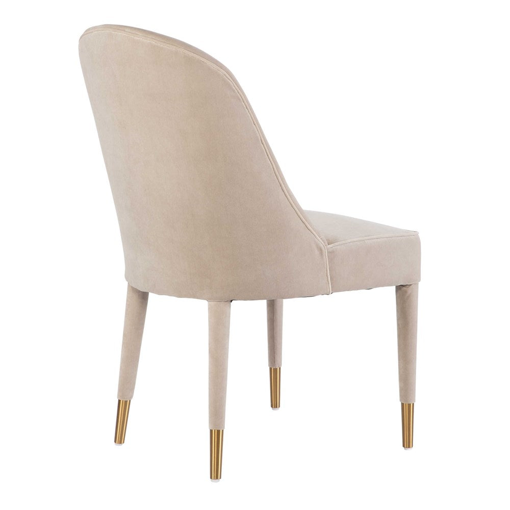 BRIE ARMLESS CHAIR, CHAMPAGNE, 2 PER BOX, PRICED EACH