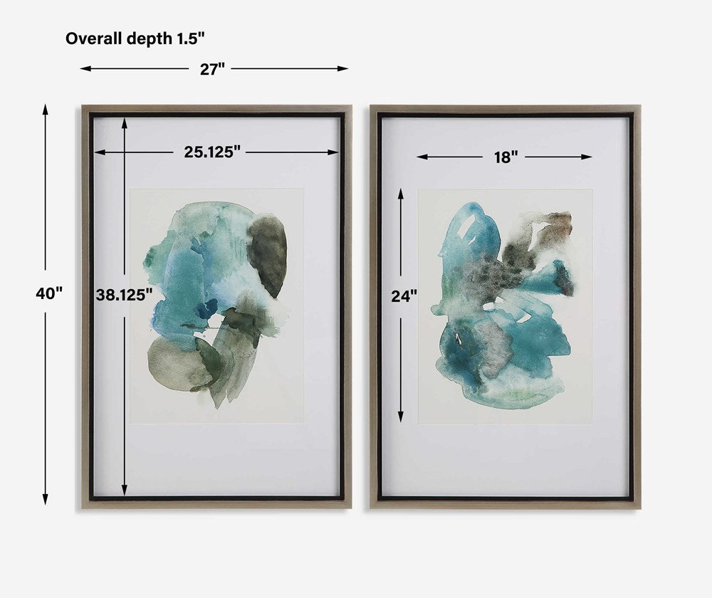 BLUEPRINTS FRAMED PRINTS, S/2