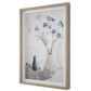 BLUE FLOWERS IN VASE FRAMED PRINT