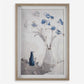 BLUE FLOWERS IN VASE FRAMED PRINT