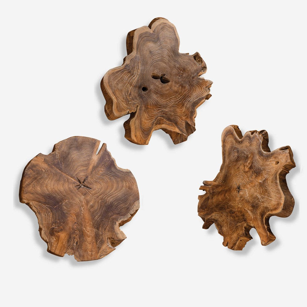 KALANI WOOD WALL DECOR, S/3