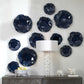 ABELLA CERAMIC WALL DECOR, COBALT, S/3