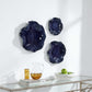 ABELLA CERAMIC WALL DECOR, COBALT, S/3