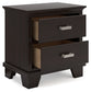 Covetown Full Panel Bed with Mirrored Dresser, Chest and Nightstand