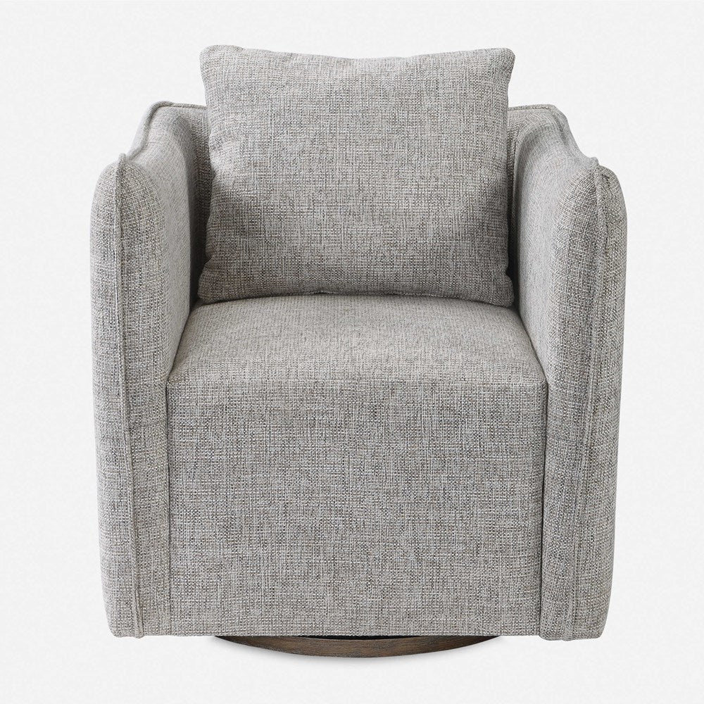 CORBEN SWIVEL CHAIR, STONE