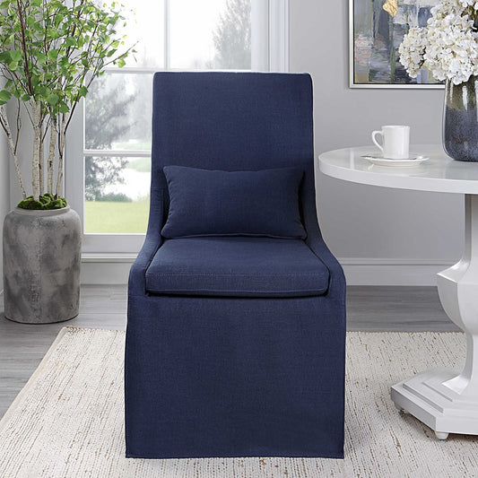 COLEY ARMLESS CHAIR, DENIM