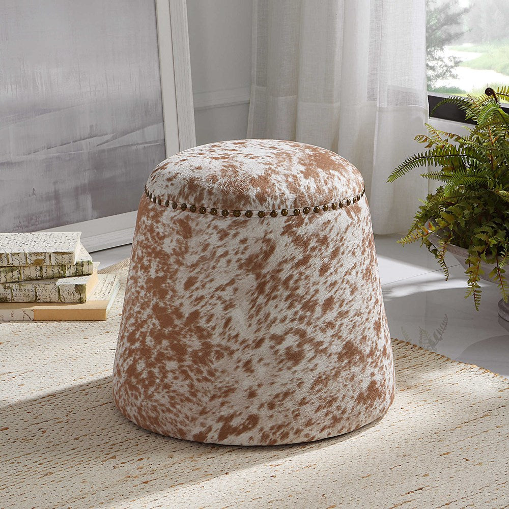 GUMDROP OTTOMAN, COW HIDE