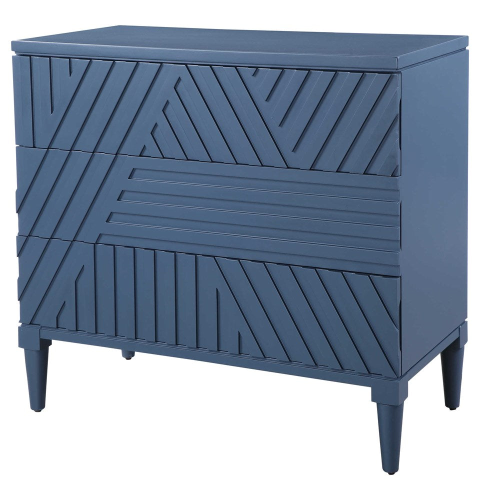 COLBY 3 DRAWER CHEST, BLUE