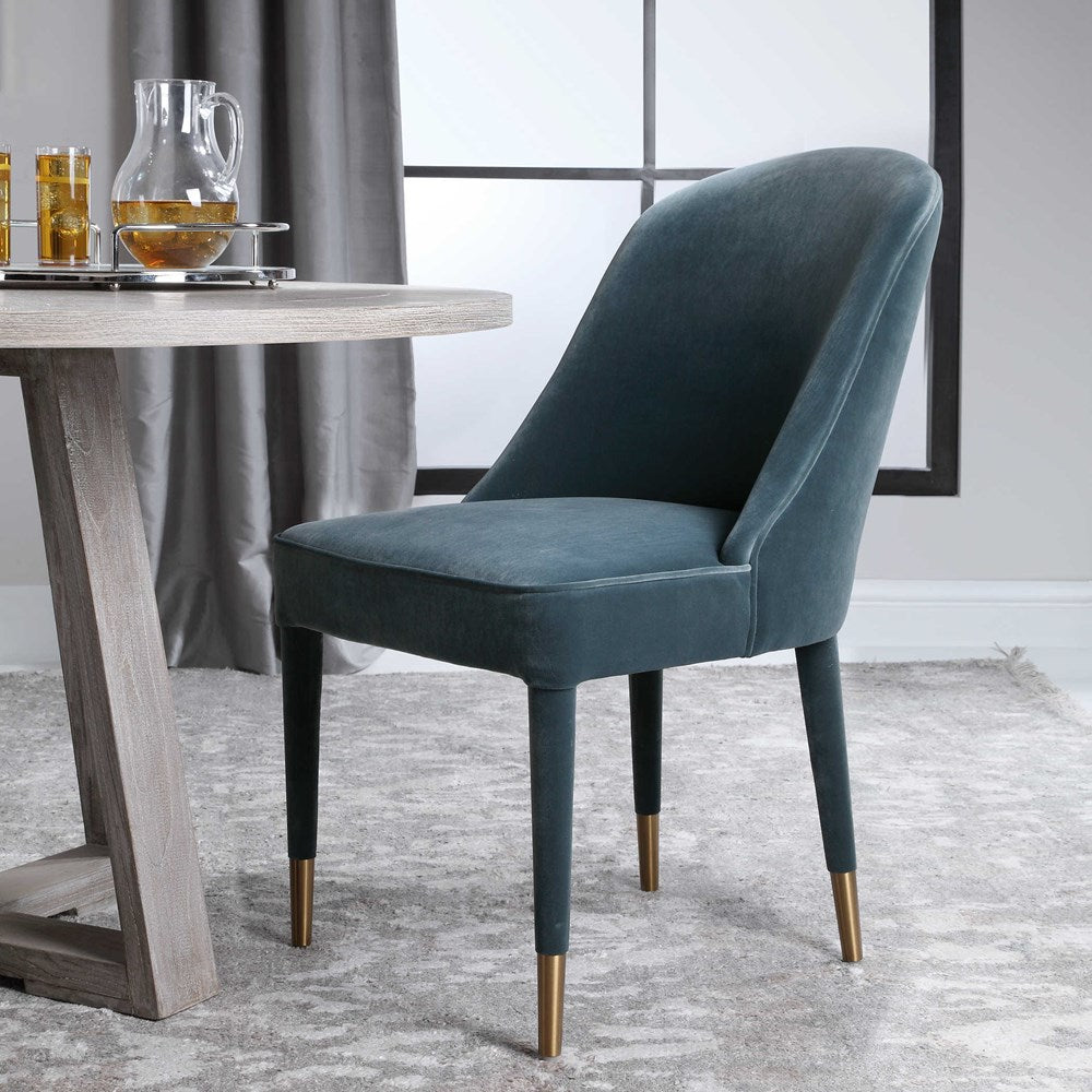 BRIE ARMLESS CHAIR, BLUE, 2 PER BOX, PRICED EACH