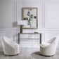 CRUE SWIVEL CHAIR, IVORY