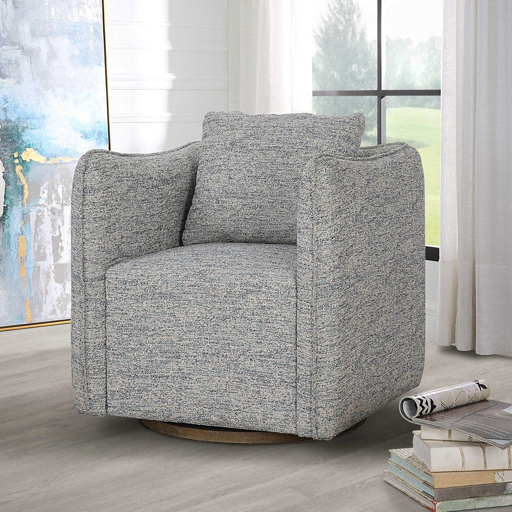 CORBEN SWIVEL CHAIR, BLUE