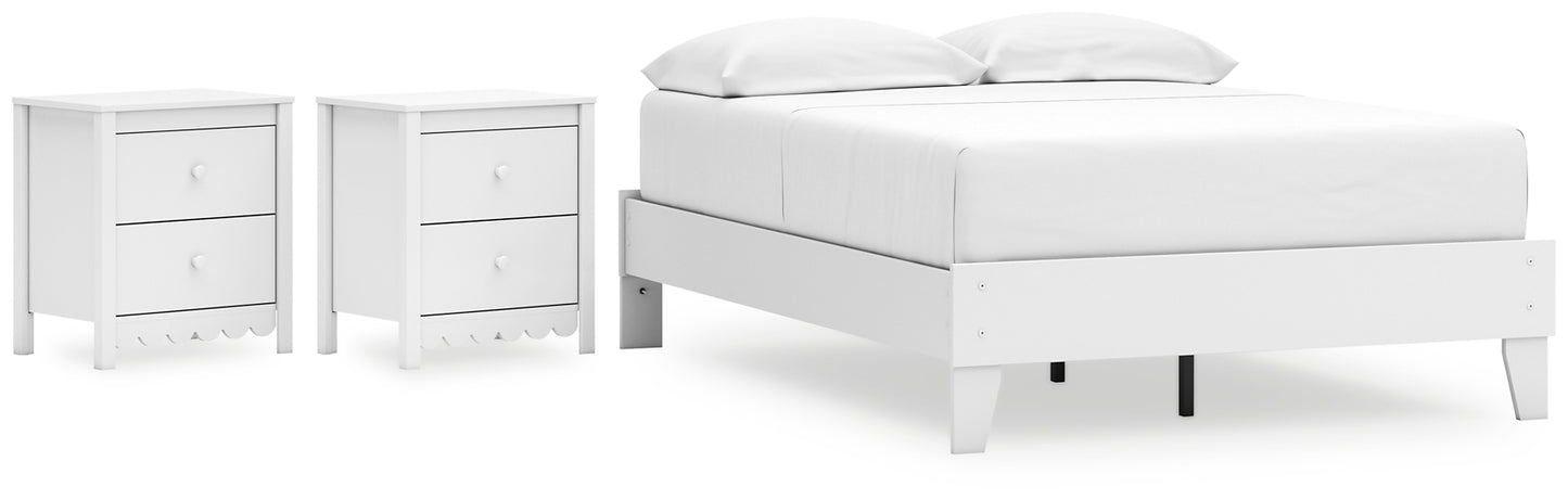 Hallityn Full Platform Bed with 2 Nightstands