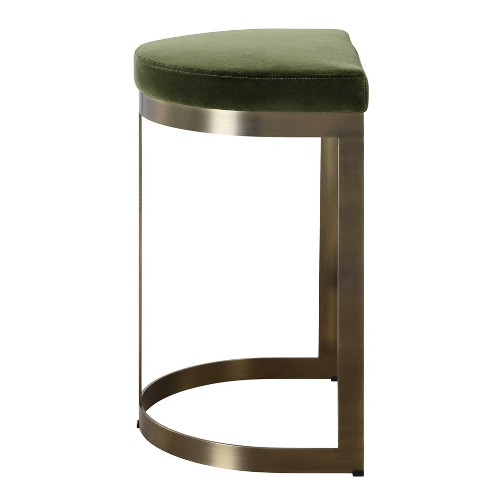 IVANNA COUNTER STOOL, BRASS - MOSS