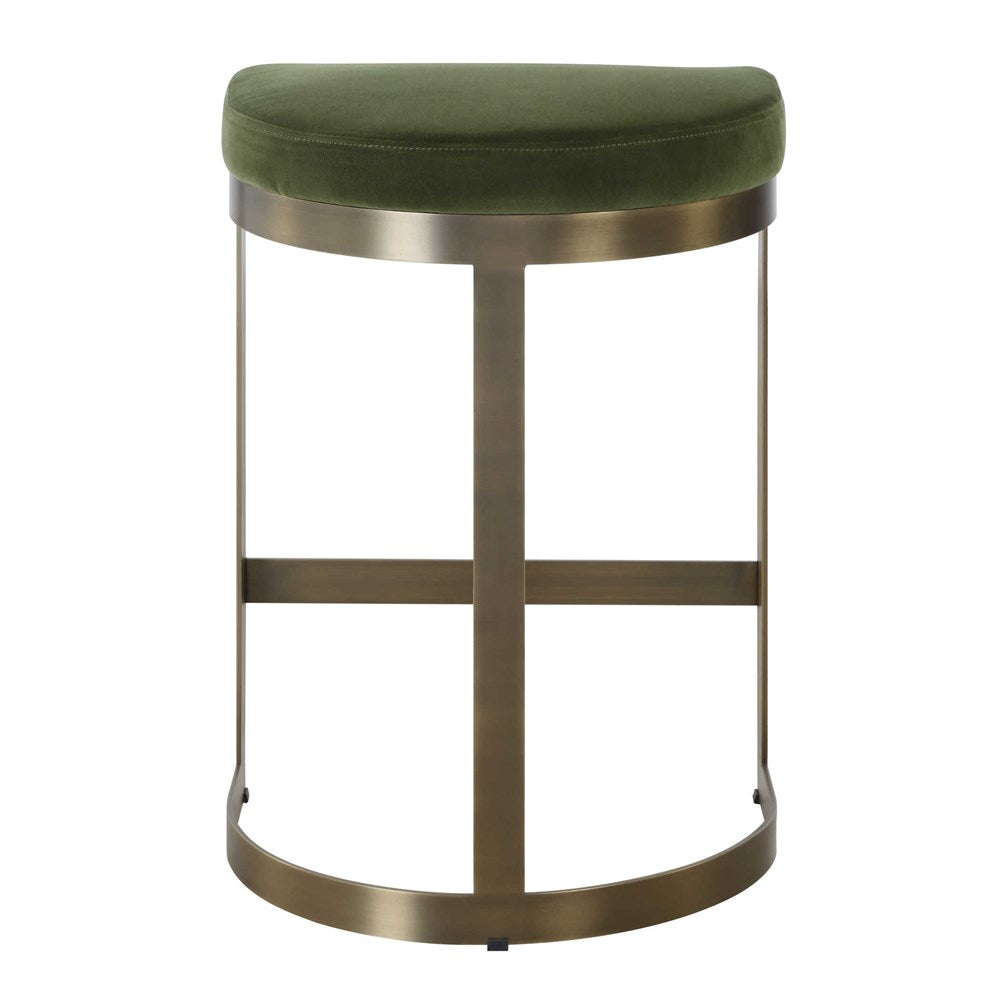 IVANNA COUNTER STOOL, BRASS - MOSS