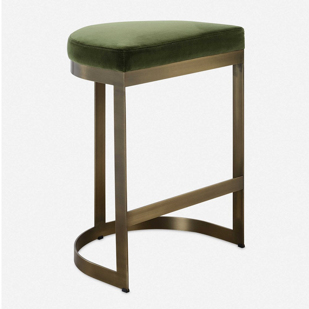 IVANNA COUNTER STOOL, BRASS - MOSS