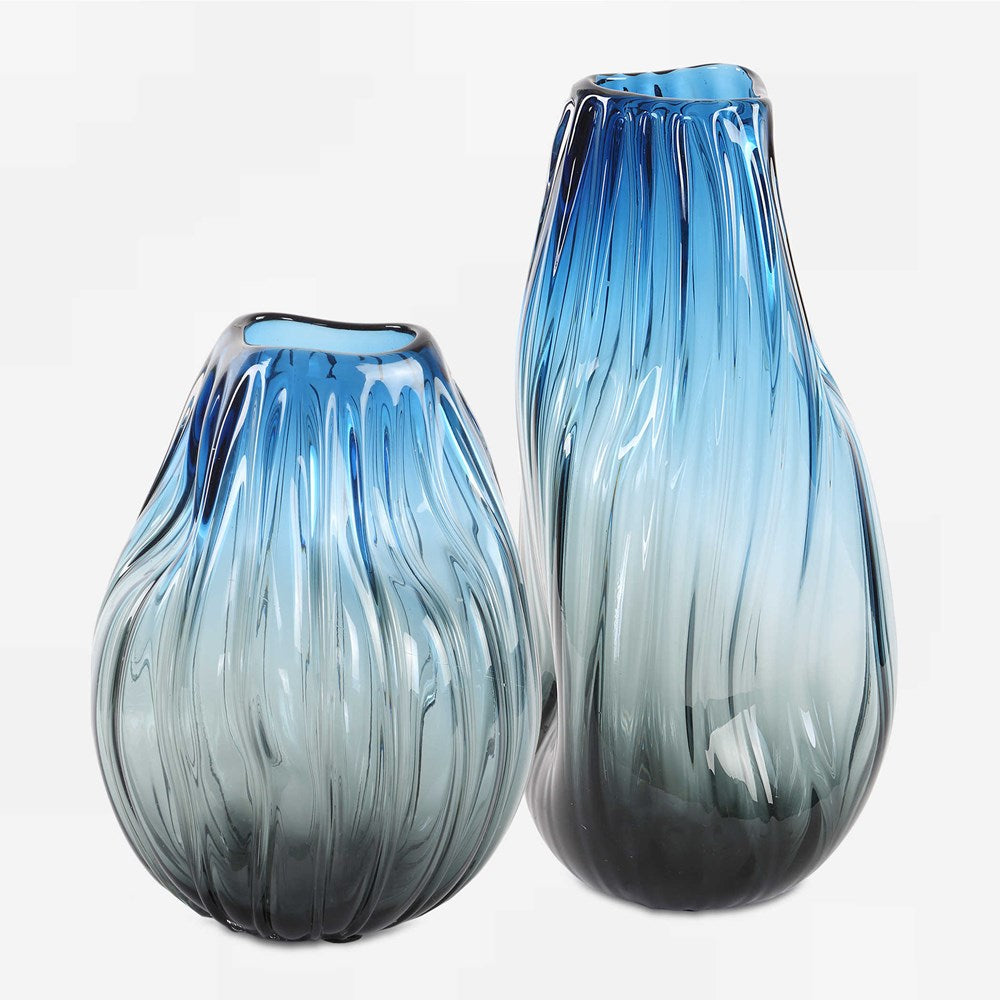 MIDNIGHT HORIZON VASES, S/2