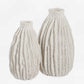 IVORY RIDGE VASES, S/2