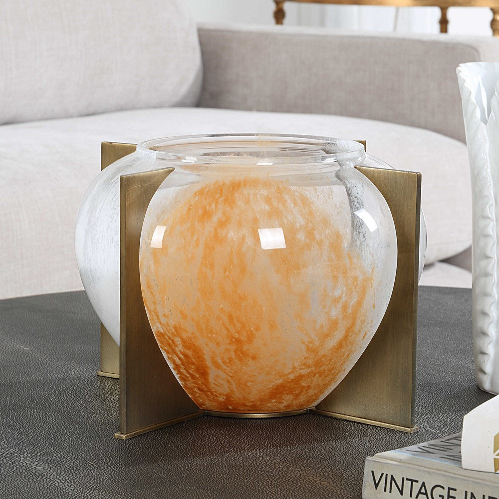 AMBER SWIRL, VASE