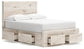 Lawroy Full Panel Storage Bed with Mirrored Dresser and Nightstand