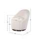 Crue Swivel Chair, Ivory