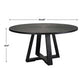 Gidran Dining Table, Black, 2 Cartons