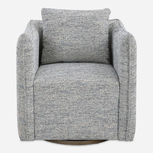 Corben Swivel Chair, Blue