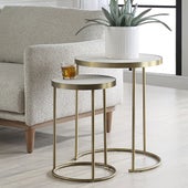 Aragon Nesting Tables, S/2, White