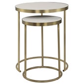 Aragon Nesting Tables, S/2, White