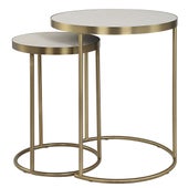 Aragon Nesting Tables, S/2, White