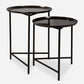 Burnett Nesting Tables, Dark Nickel, S/2