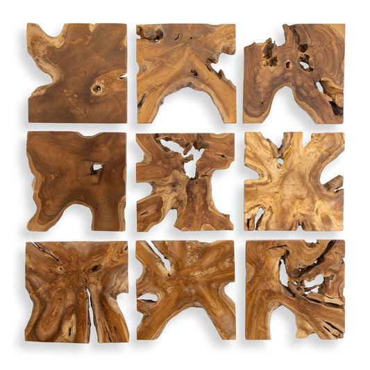 Talia Wood Wall Decor, S/9