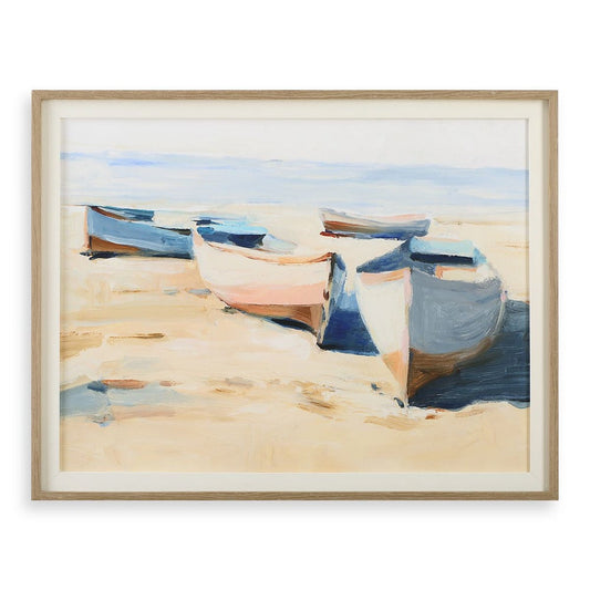 Beached Boats Framed Print