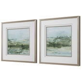 Soft Sage Framed Prints, S/2