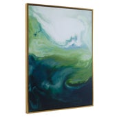 Serene Green Framed Canvas