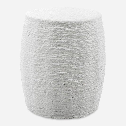 Resort Accent Stool, White