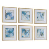 Fresh Start Framed Prints, Blue, S/6