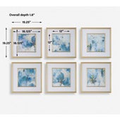 Fresh Start Framed Prints, Blue, S/6