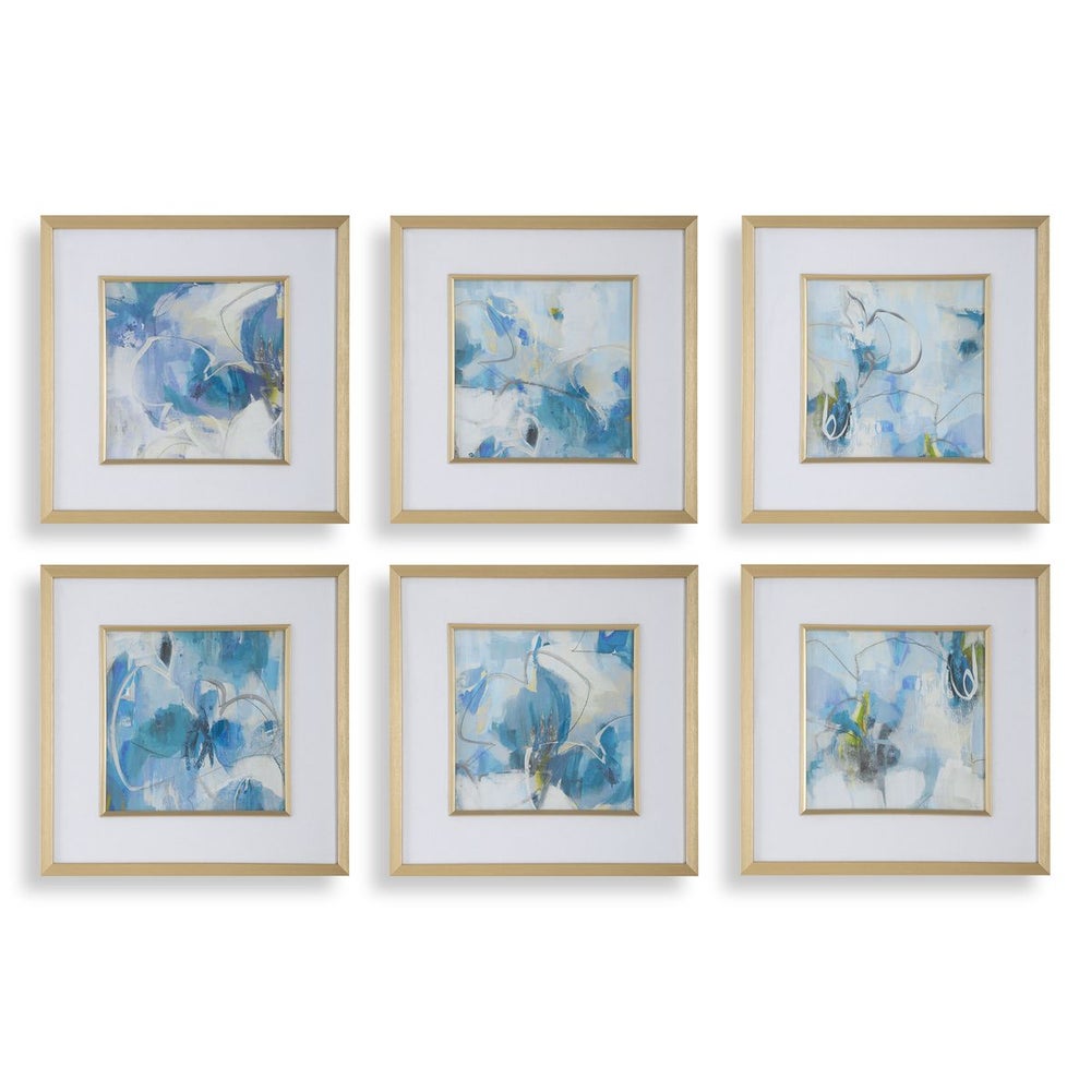 Fresh Start Framed Prints, Blue, S/6