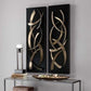 Brushstrokes Metal Wall Panels, S/2