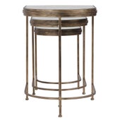 India Nesting Tables, Gold, S/3