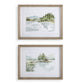 Serene Lake Framed Prints, S/2