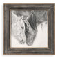 Custom Black and White Horses Framed Print