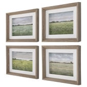 Quiet Meadows Framed Prints, S/4