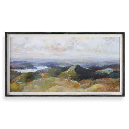 Above The Lakes Framed Print