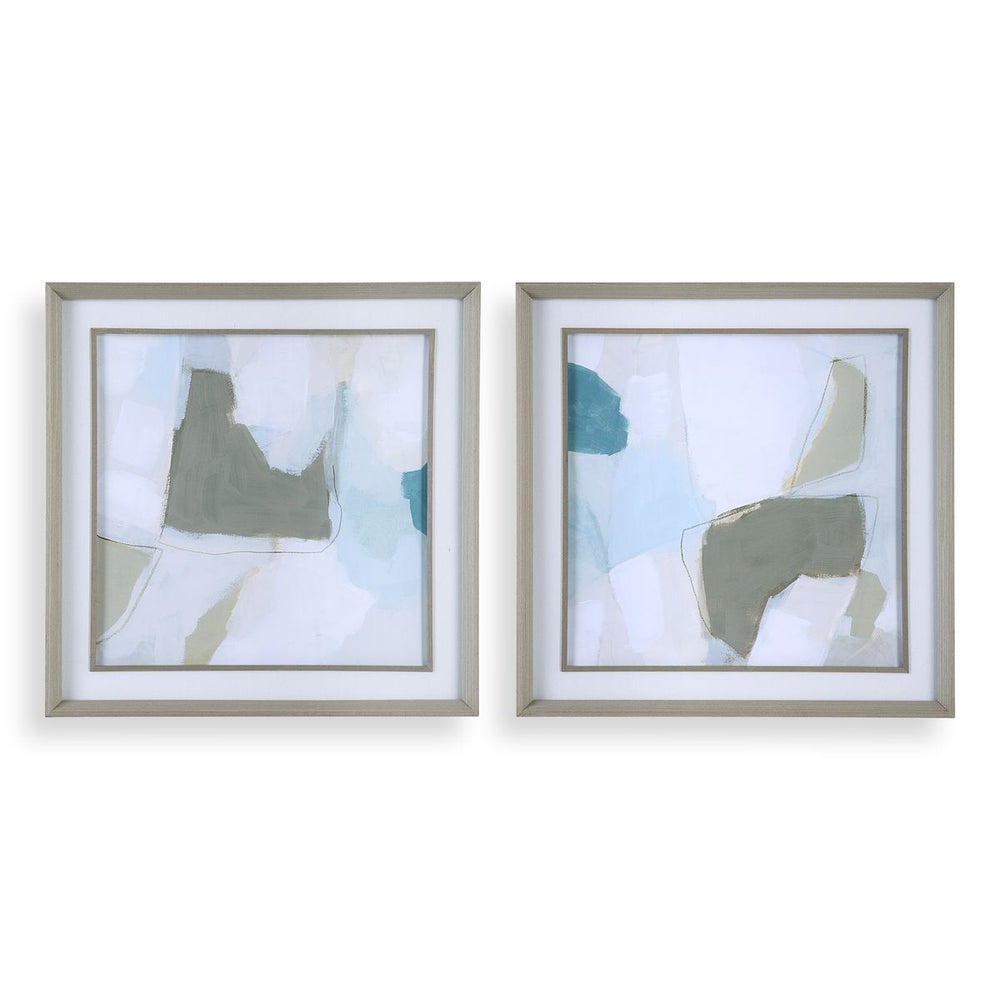 Mist Shapes Framed Prints, S/2